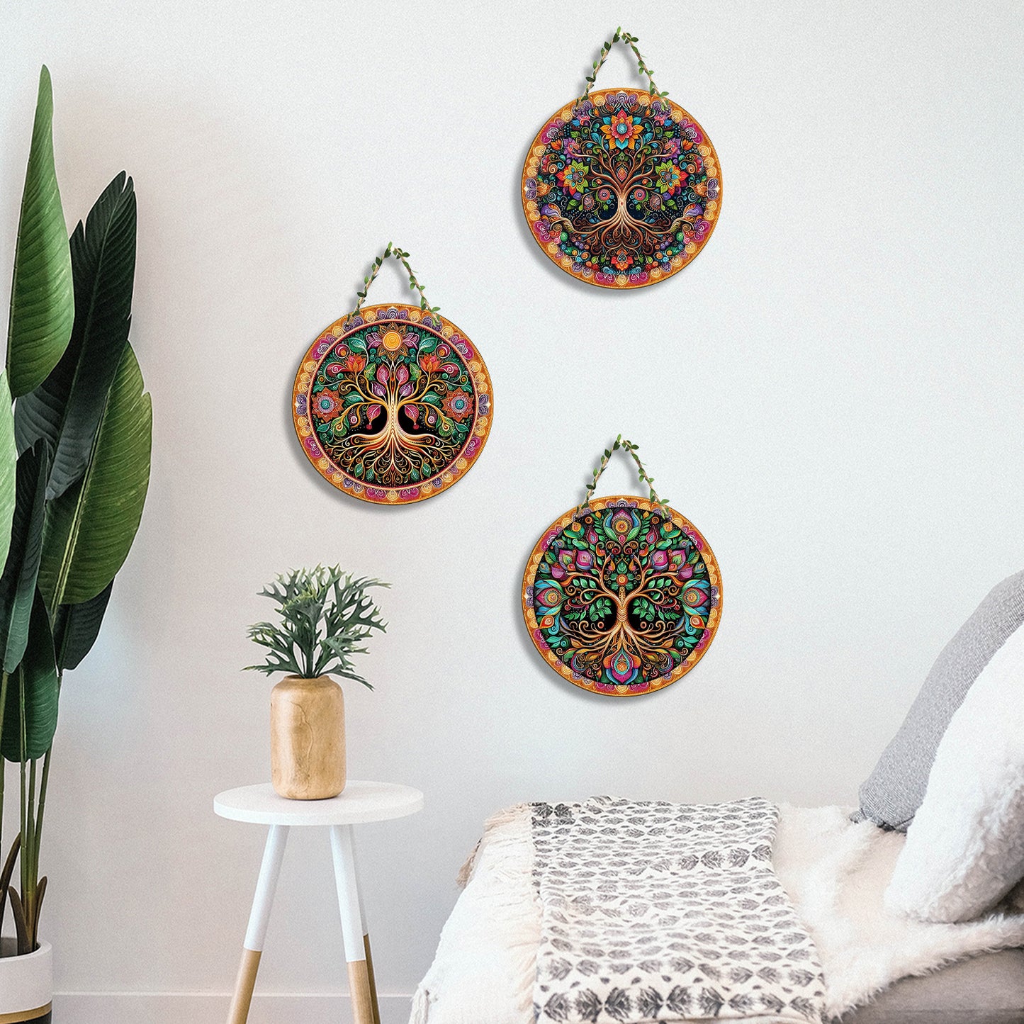 Sehaz Artworks Set of 3 Circle Wall Hanging