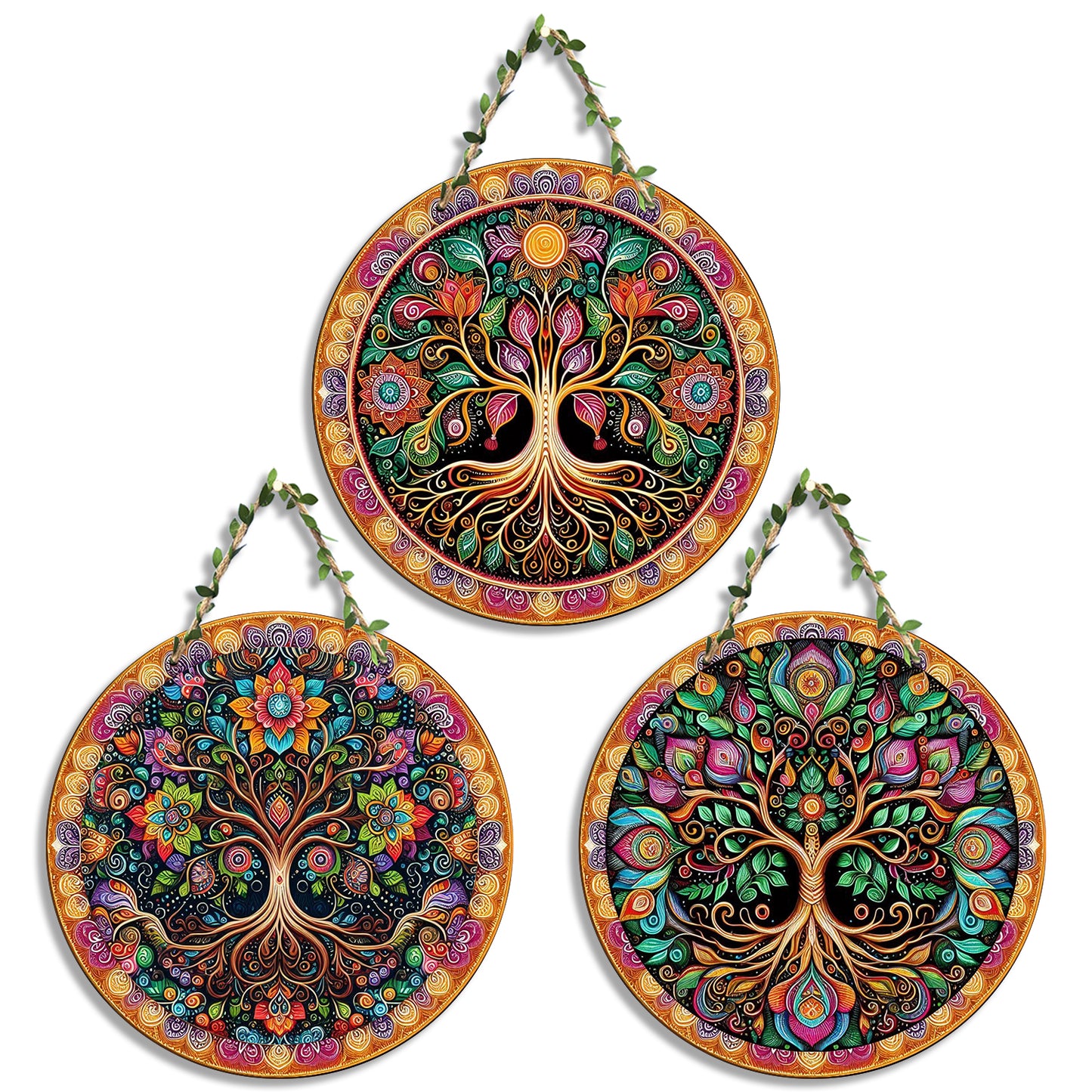 Sehaz Artworks Set of 3 Circle Wall Hanging