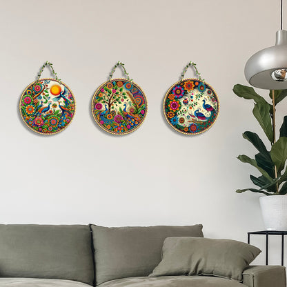 Sehaz Artworks Set of 3 Circle Wall Hanging