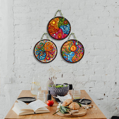 Sehaz Artworks Set of 3 Circle Wall Hanging