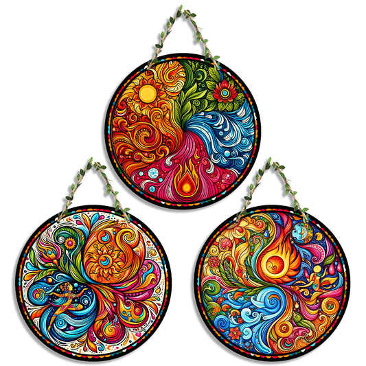 Sehaz Artworks Set of 3 Circle Wall Hanging