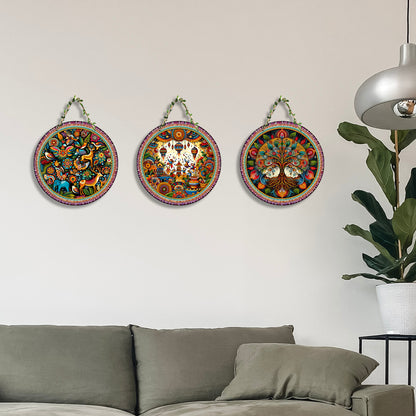 Sehaz Artworks Set of 3 Circle Wall Hanging