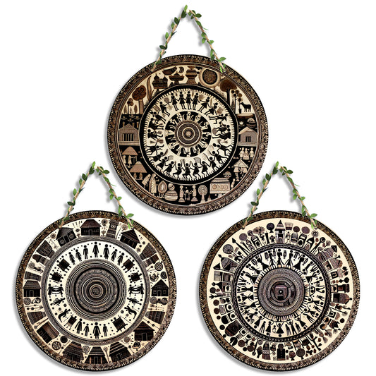 Sehaz Artworks Set of 3 Circle Wall Hanging