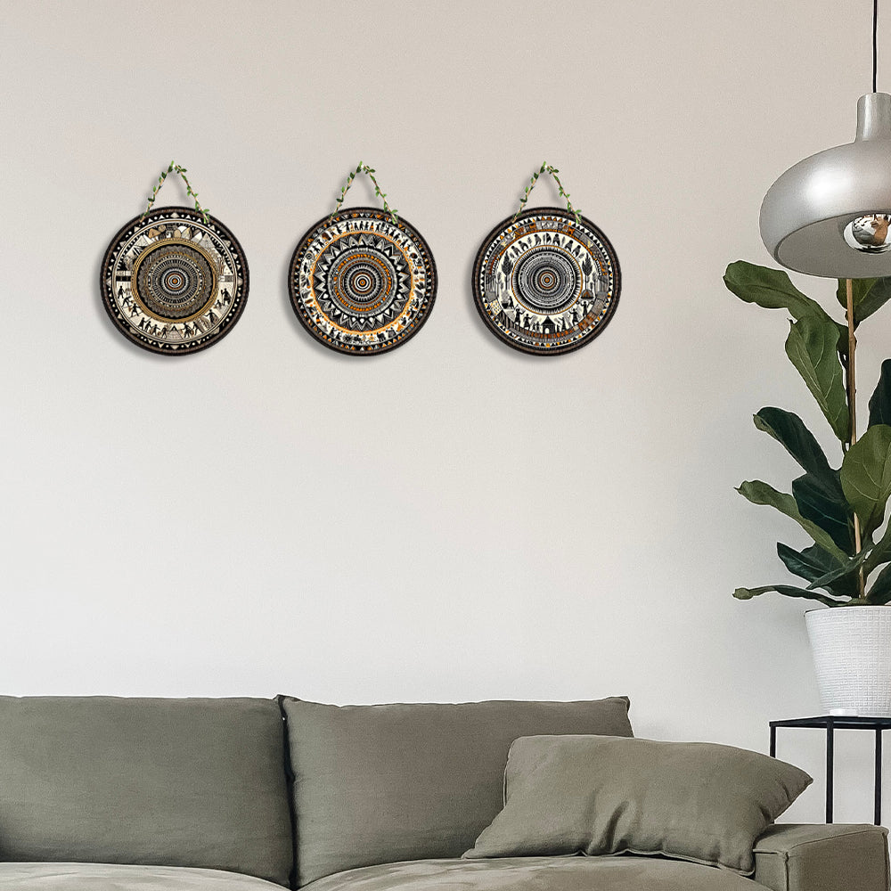 Sehaz Artworks Set of 3 Circle Wall Hanging