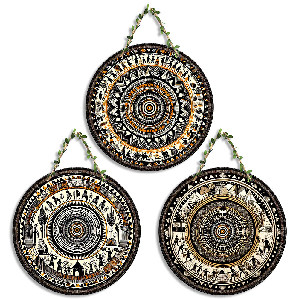 Sehaz Artworks Set of 3 Circle Wall Hanging