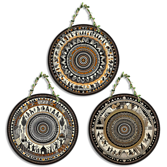 Sehaz Artworks Set of 3 Circle Wall Hanging