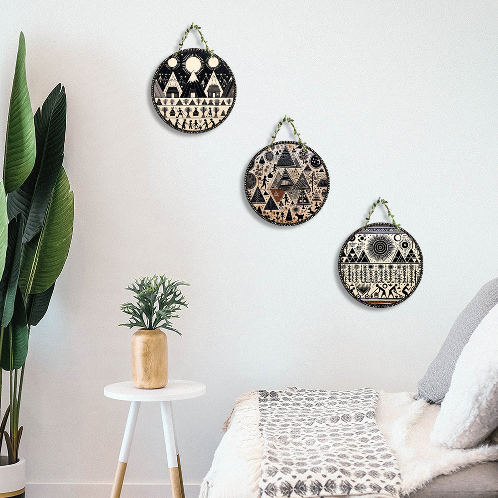 Sehaz Artworks Set of 3 Circle Wall Hanging