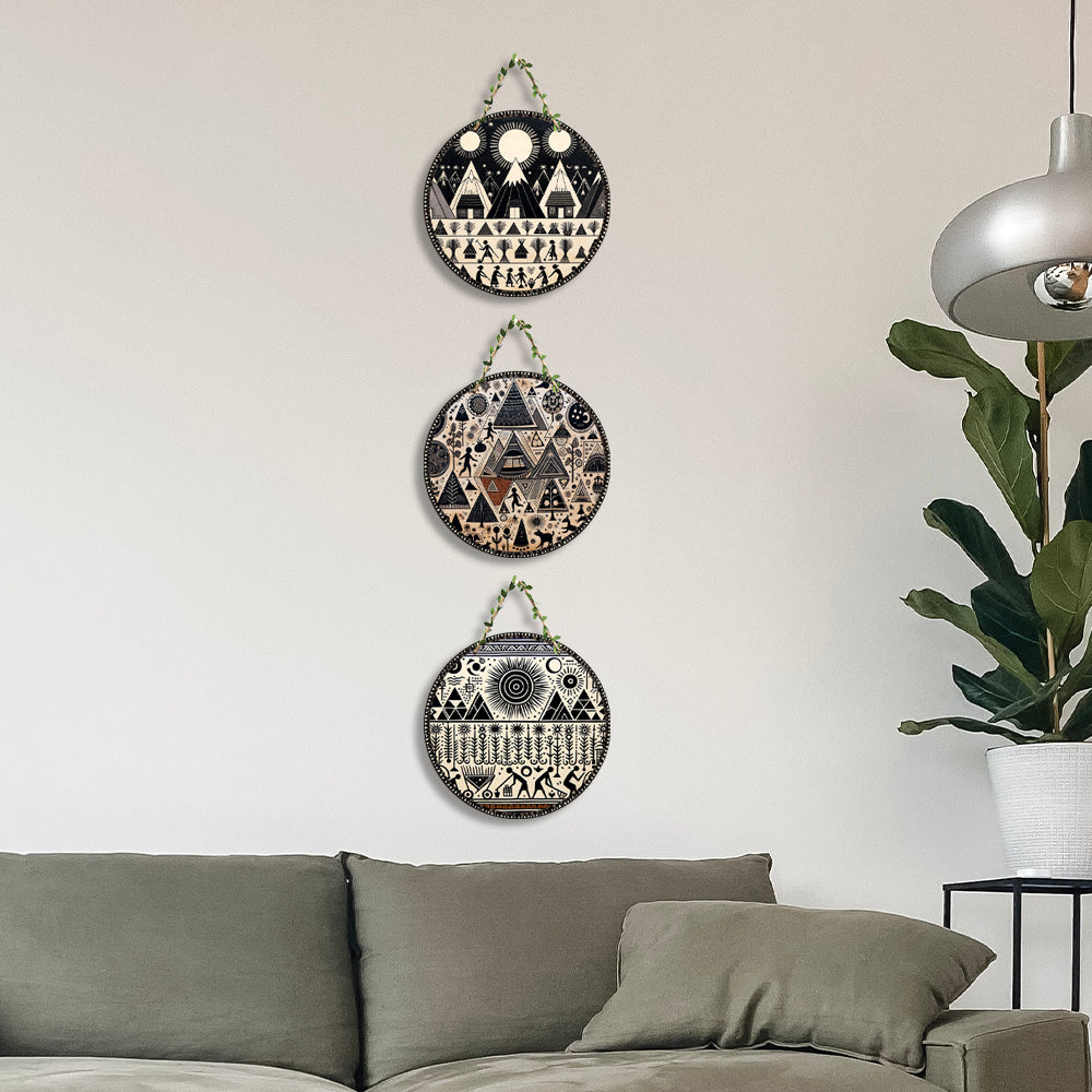 Sehaz Artworks Set of 3 Circle Wall Hanging