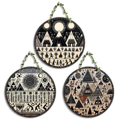 Sehaz Artworks Set of 3 Circle Wall Hanging