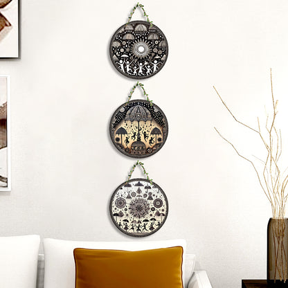 Sehaz Artworks Set of 3 Circle Wall Hanging