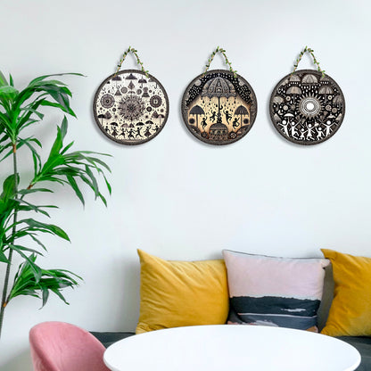 Sehaz Artworks Set of 3 Circle Wall Hanging