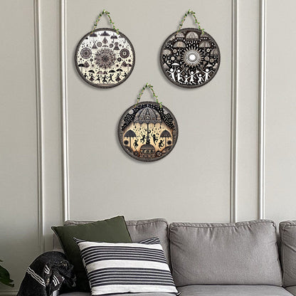 Sehaz Artworks Set of 3 Circle Wall Hanging