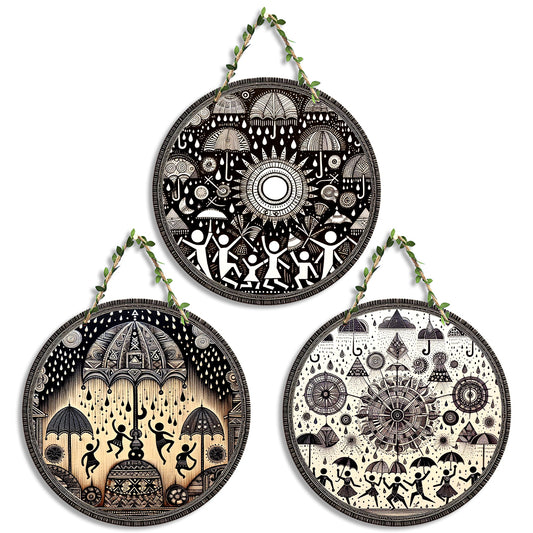 Sehaz Artworks Set of 3 Circle Wall Hanging