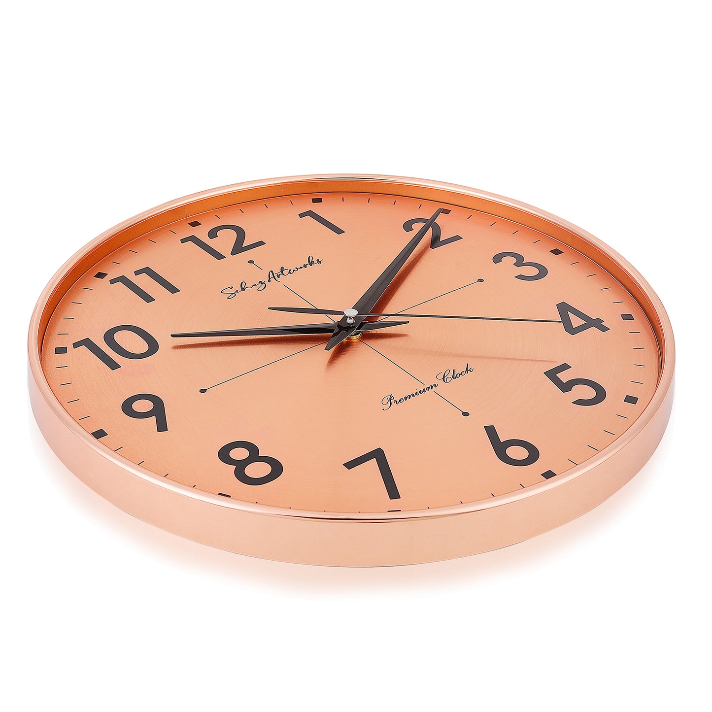 Modern Wall Clock | Wall Clocks for Living Room | Wall Clock For Home - Copper (32x32 CM)