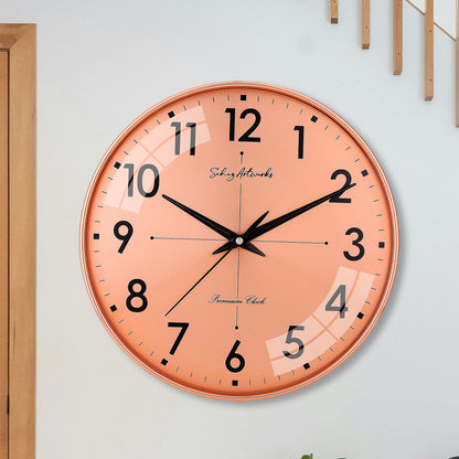 Modern Wall Clock | Wall Clocks for Living Room | Wall Clock For Home - Copper (32x32 CM)