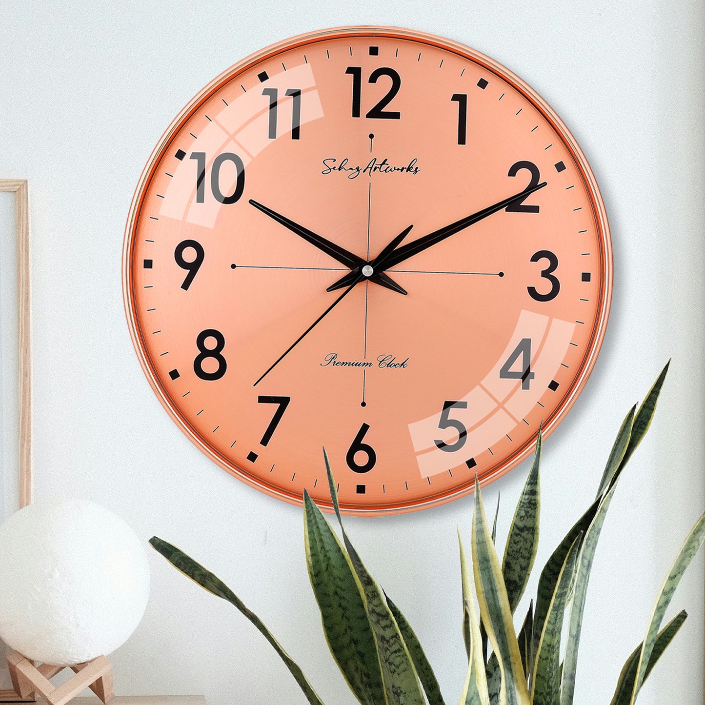 Modern Wall Clock | Wall Clocks for Living Room | Wall Clock For Home - Copper (32x32 CM)