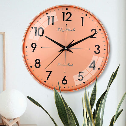 Modern Wall Clock | Wall Clocks for Living Room | Wall Clock For Home - Copper (32x32 CM)