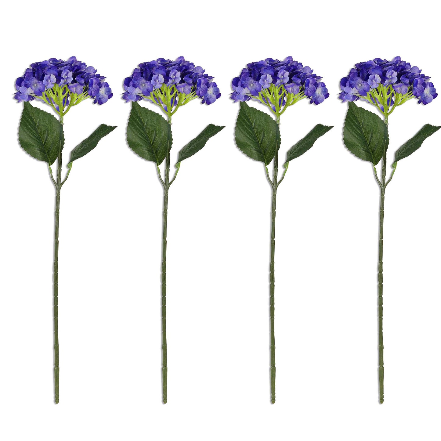 Violet Hydrangea Artificial Flower for Vases | 4 Stems 68 CM (Without Vase)