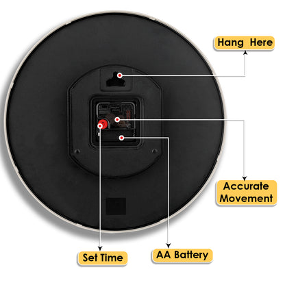 Modern Wall Clock | Wall Clocks for Living Room | Wall Clock For Home - Golden (32x32 CM)