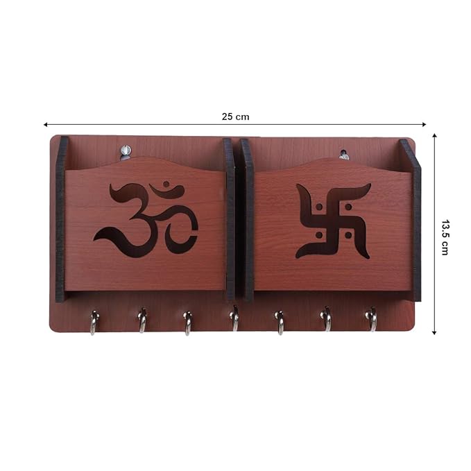 Om Swastik Brown Pocket Key Holder