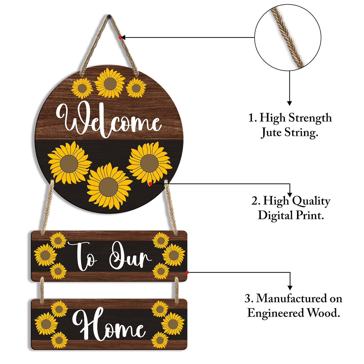 Rectangular Circle Wall Hanging