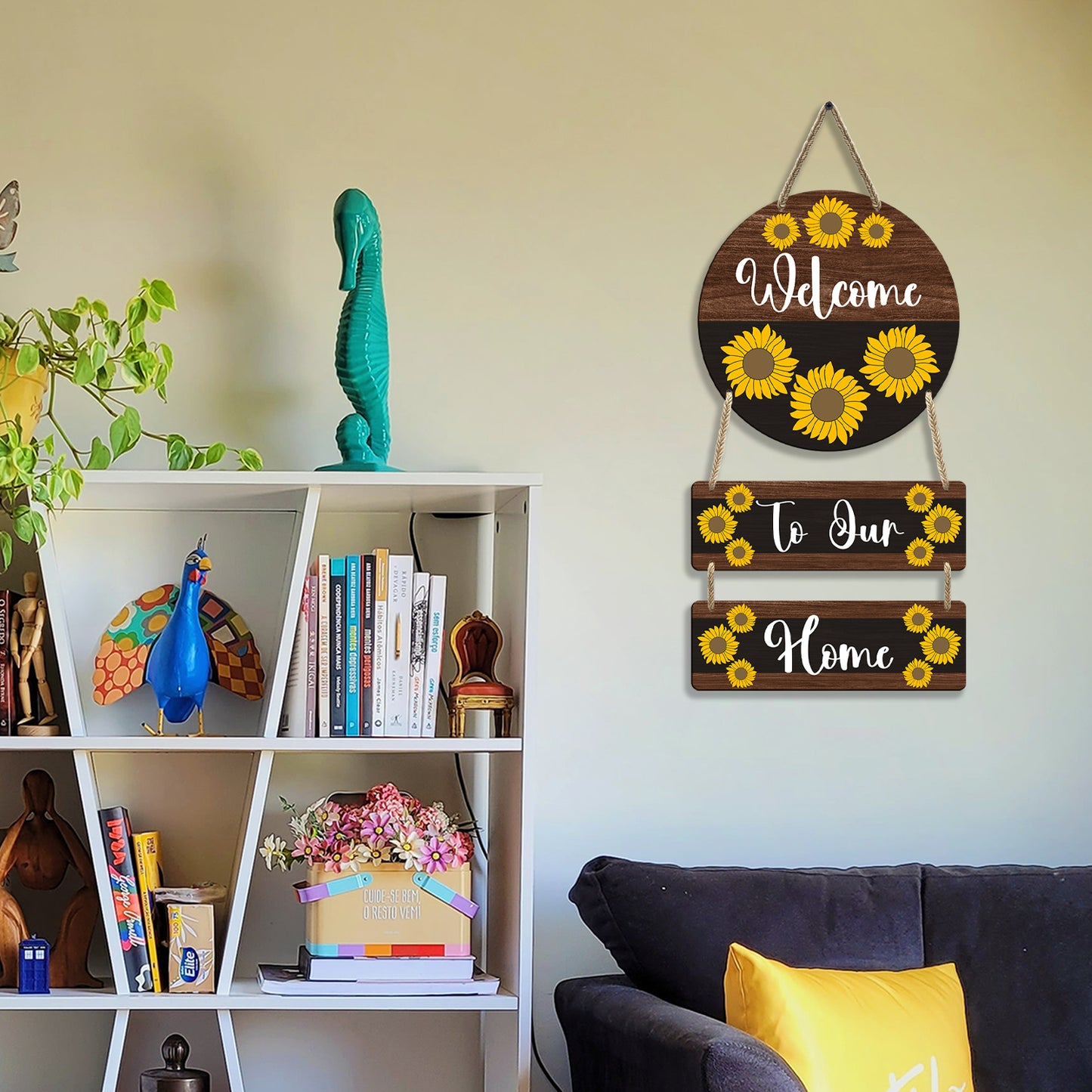 Rectangular Circle Wall Hanging