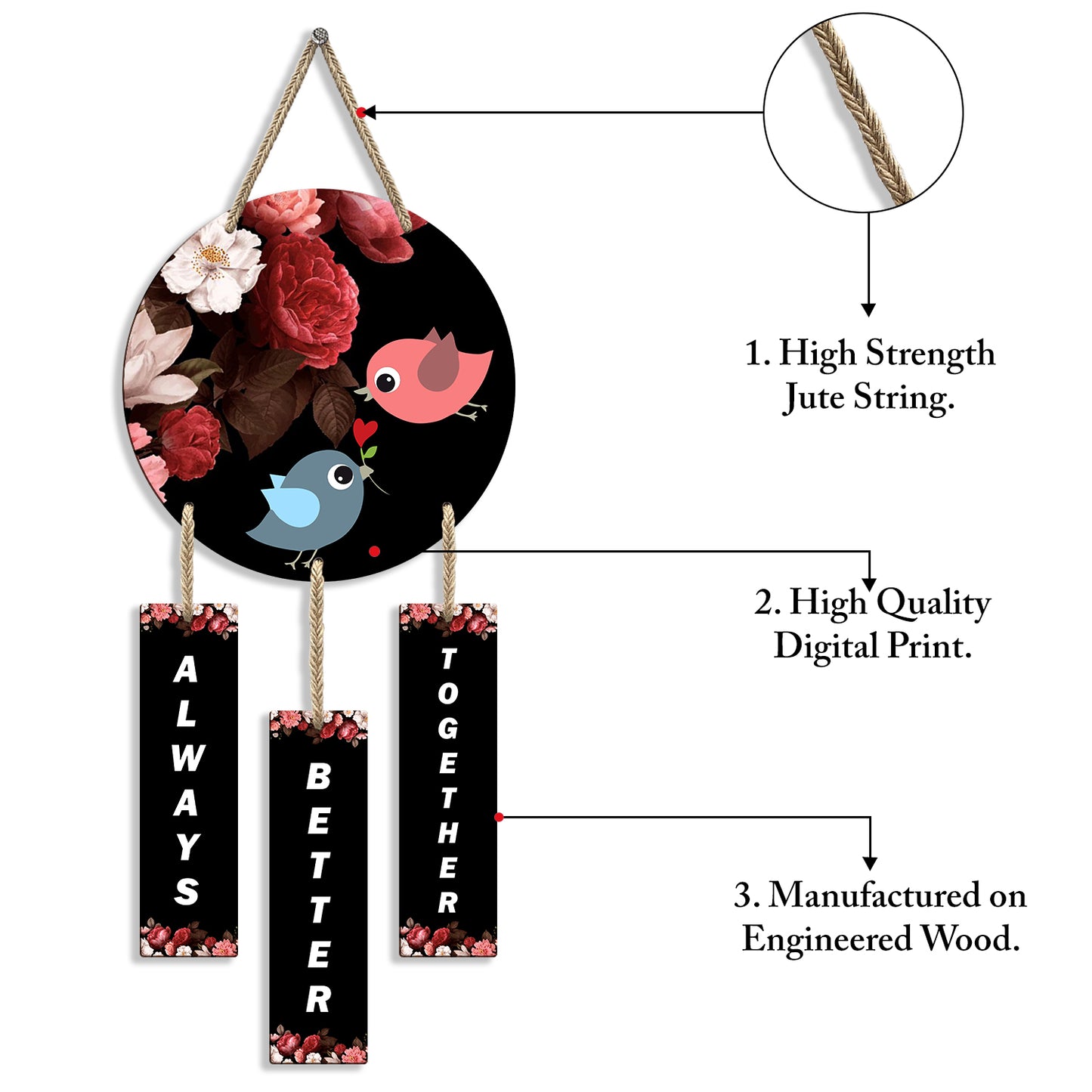 Rectangular Circle Wall Hanging