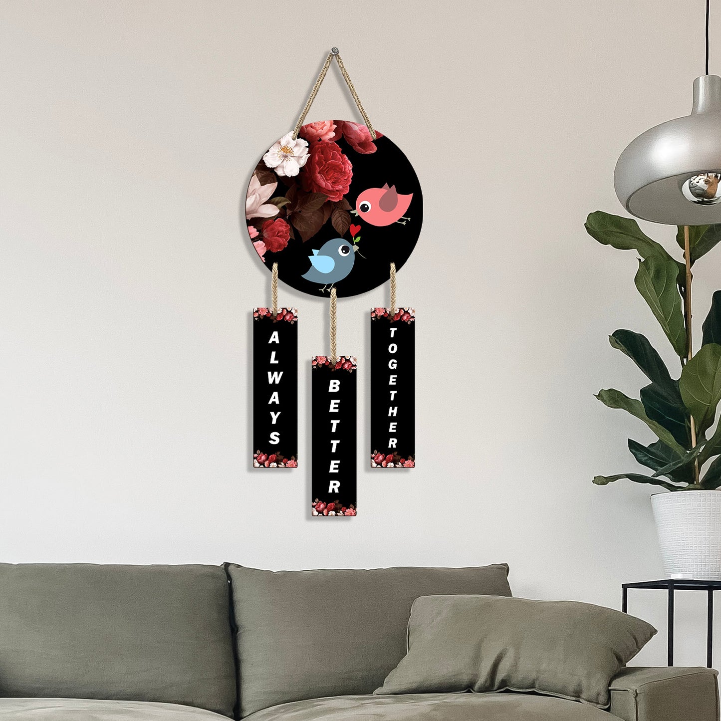 Rectangular Circle Wall Hanging