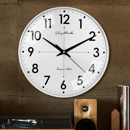 Modern Wall Clock | Wall Clocks for Living Room | Wall Clock For Home - Silver (32x32 CM)