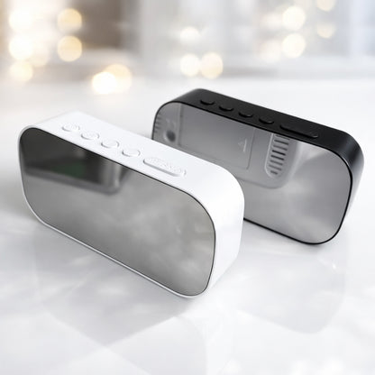 Modern Digital Alarm Clock | Smart Bedside & Desk Clock - White (12.8x6.5 CM)