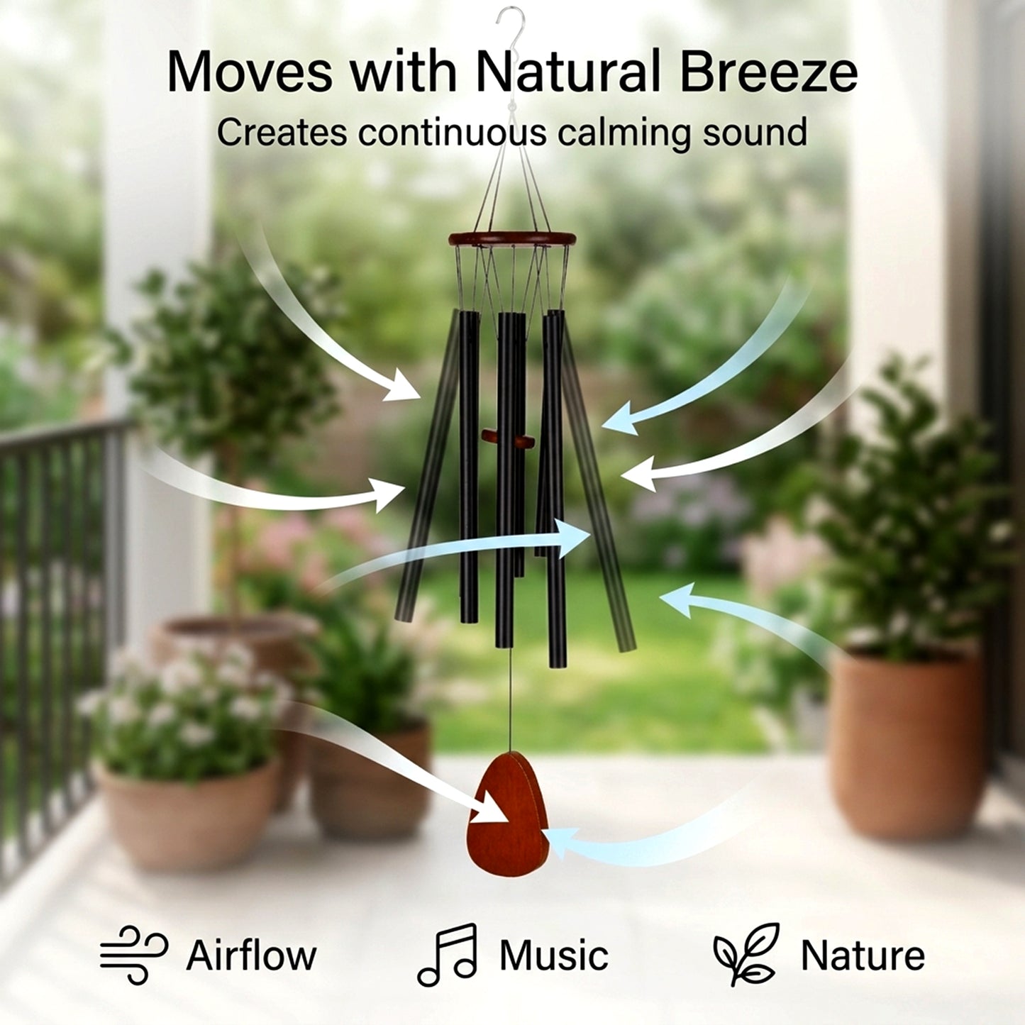 Wind-Chime-KS0502-Black