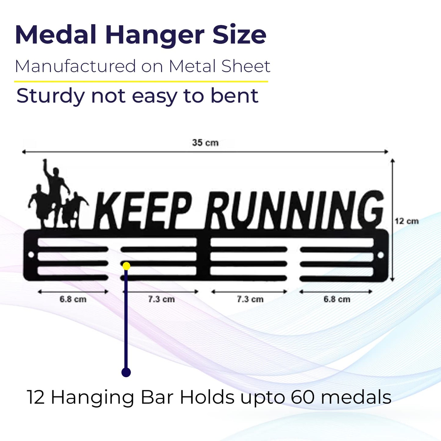 Keep Runing Medal Holder