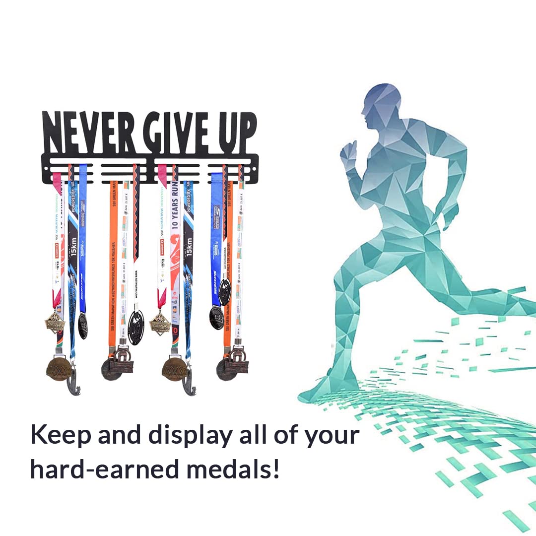 Never Give Up Medal Holder