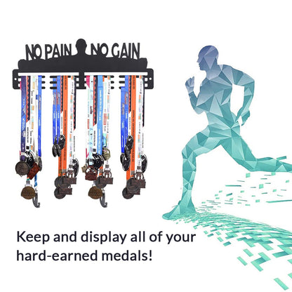 No Pain No Gain Medal Holder