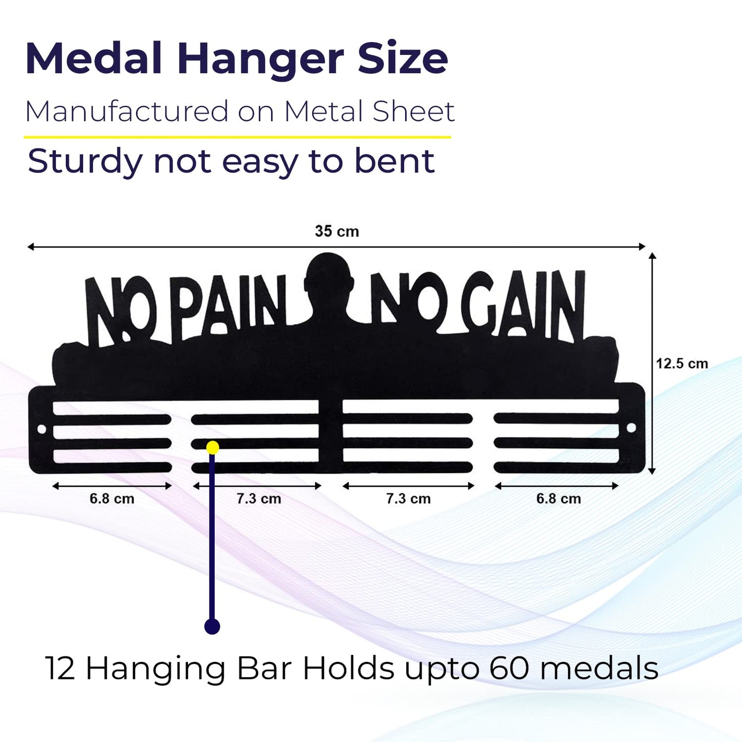 No Pain No Gain Medal Holder