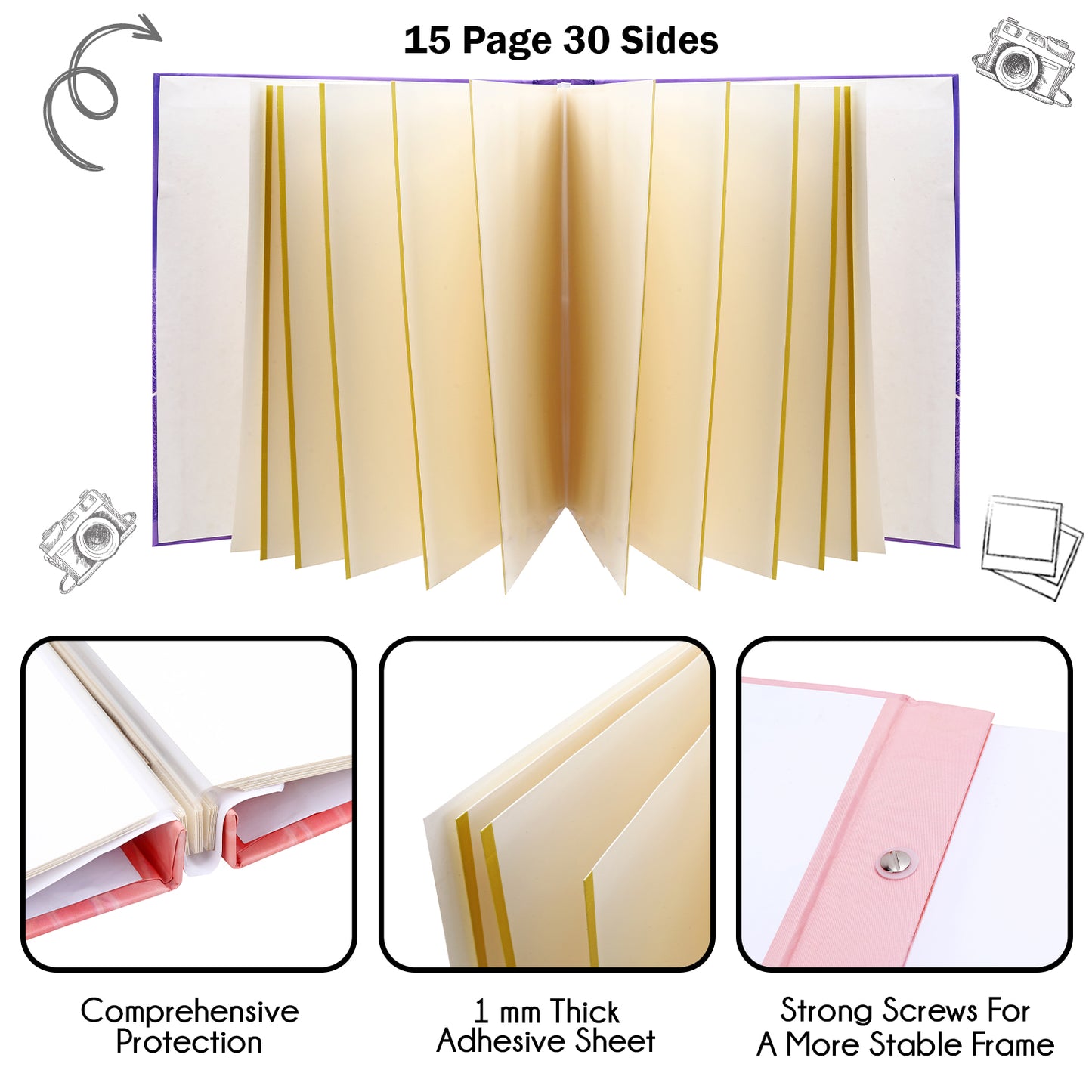 A Look Back Auto Stick Photo Album