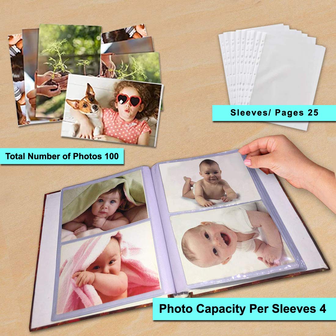 Lovable Memo Photo Album Size 4X6 Holds 72 Photos