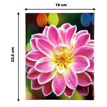 Pink Flower Photo Album 6X8 Size Holds 100 Photos