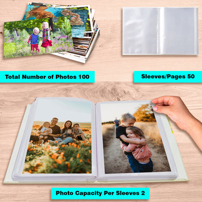 Sweet Memo Photo Album 6X8 Holds 100 Photos