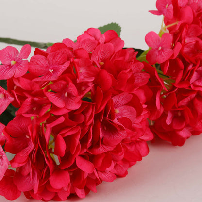 Pink Hydrangea Artificial Flower for Vases | 4 Stems 68 CM (Without Vase)